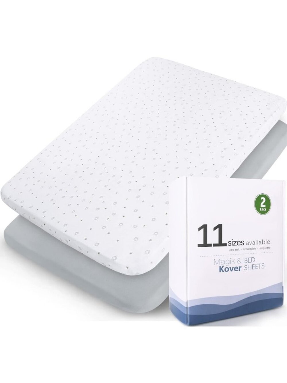 Fitted Pack and Play Sheets for 25" x 36" Playard Mattress, Ultra Soft
